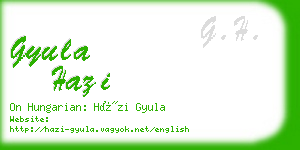 gyula hazi business card